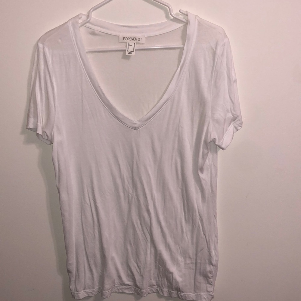 White V-Neck T-Shirt